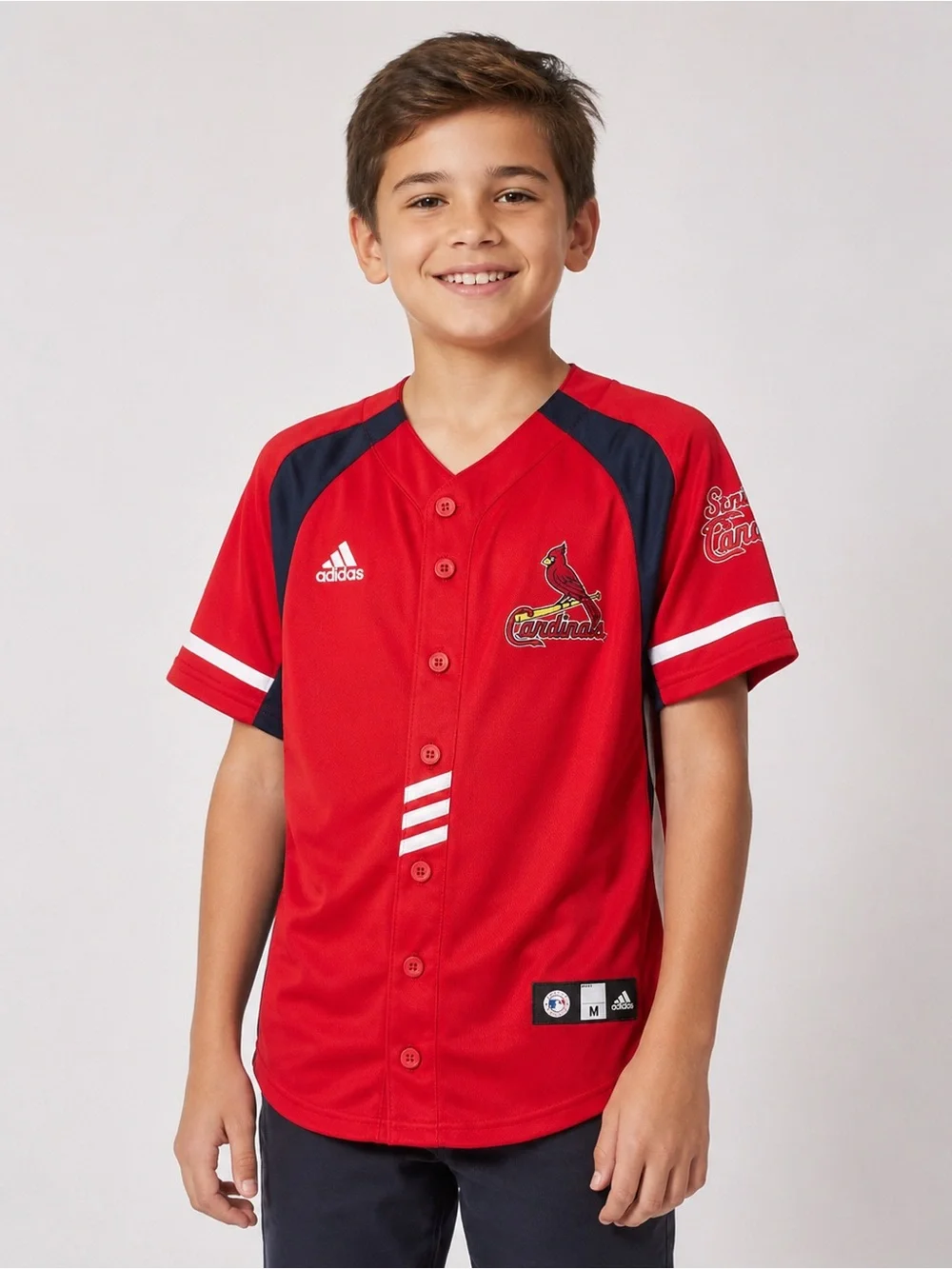Adidas Cardinals Yadier Molina #4 Youth M 10-12 Baseball Jersey
